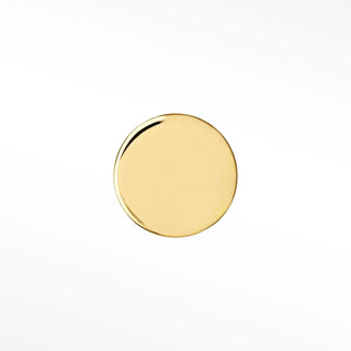 Flat Back Earrings Round 14K Yellow
