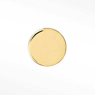 Flat Back Earrings Round 14K Yellow