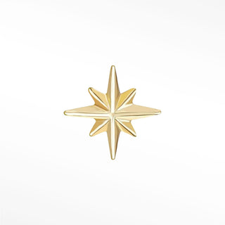 Flat Back Earrings Shining Star 14K Yellow