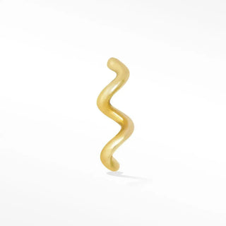 Flat back earring squeeze me 14k yellow - 14k gold / single