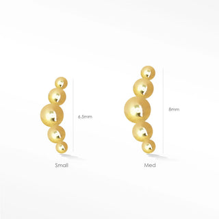 Flat back earrings stud with a sculpted curved design. Soft silhouette smooth backing for brilliant sparkle and all-day