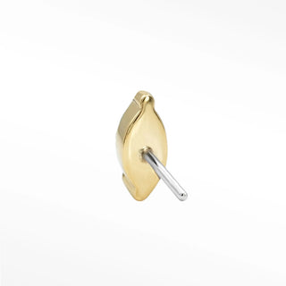 Discover the exquisite flat back earrings featuring moissanite stones set in 14k yellow gold. Perfect for any occasion!
