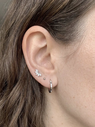 Discover the wynning studs flat back moissanite earrings in 14k white gold. Stylish and elegant for any occasion. Shop