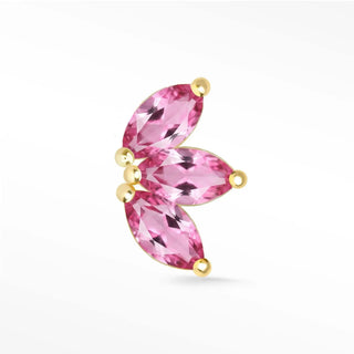 Discover the elegance of flat back sapphire earrings in 14k gold featuring stunning pink sapphires. Perfect