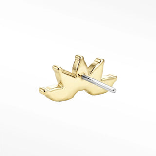 Discover our stunning flat back sapphire earrings featuring pink sapphires set in 14k yellow gold. Perfect for style