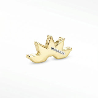 Discover exquisite flat back earrings featuring moissanite set in 14k yellow gold. Perfect for any occasion or daily
