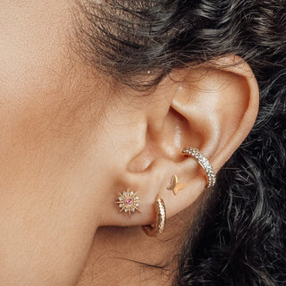Flat back design made to feel comfortable from morning through night. Perfect for a curated ear look. 
