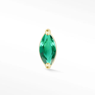Flatback emerald 14k yellow marquise | the wynning studs - flat back