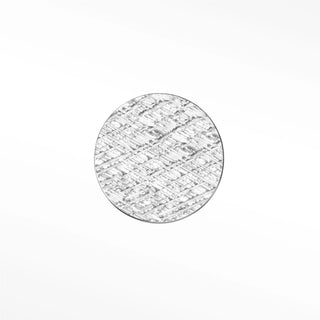 Flat back earrings florentine round 14k white