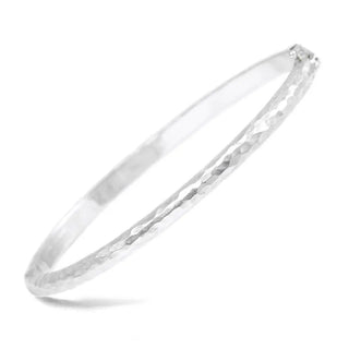 Footsteps silver bangle - sterling / 7 - bracelet