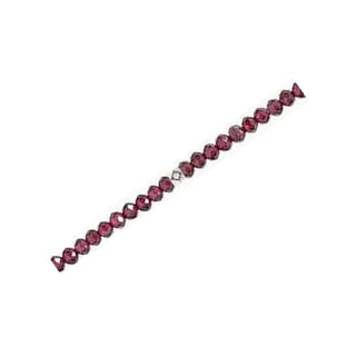 Garnet Red gemstone chain detail with sterling silver findings