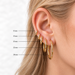 Ellie Diamond Gold Hoop Earrings 14k | Wynning Reversible Hoops