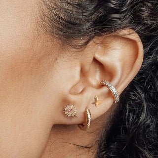 14k gold hoop earrings designed for everyday fine jewelry styling