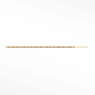 Hematite gemstone chain with 14K yellow gold findings