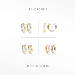 Two tone hoop earrings styled for versatile everyday wear