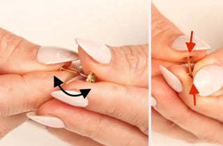 how to bend the flat back earring after you remove and putting it back in instruction