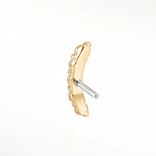 Diamond flatback earrings in solid 14k gold. Soft curved silhouette with a smooth backing for brilliant sparkle