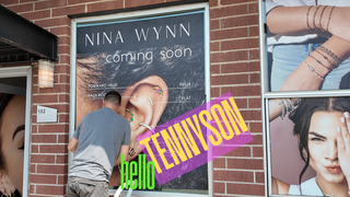 nina wynn new jewelry store in tennyson denver with signage for upcoming opening