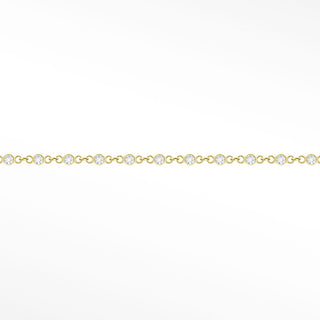 Lab-Grown Diamond Prismatic 2mm chain in Solid 14K Yellow Gold, sample reference image 1