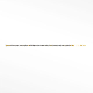 Labradorite gemstone beads close-up; metal fittings are outside the crop