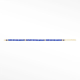 Lapis Lazuli gemstone chain with 14K yellow gold findings