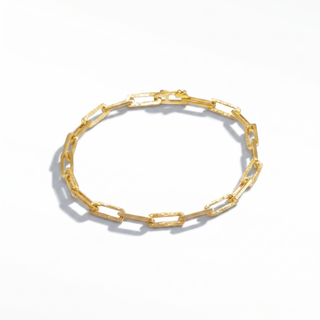 Mama Paperclip 14k Yellow Gold Bracelet 8''