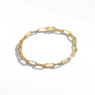 Make a bold statement with our ultra-luxurious mama paperclip 14k yellow gold bracelet offering