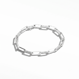 Mama Paperclip Silver Bracelet 8''