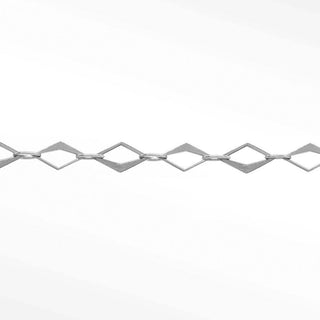 Mirror Hollow Diamond 5mm chain in Solid 14K White Gold, sample reference image 2