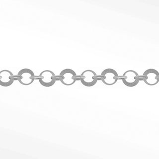 Mirror Hollow Round 3mm 2322POL chain in Solid 14K White Gold, sample reference image 2