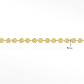 Mirror Hollow Round 3mm 2418HMR chain in Solid 14K Yellow Gold, sample reference image 1