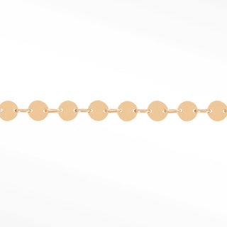 Mirror Round 3mm 14k Rose Gold Chain Designer Line for Permanent Bracelet - Nina Wynn