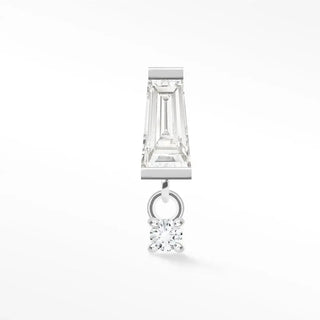 Enhnce your jewelry collection with the sophisticted flt bck erring moissnite 14k white gold
