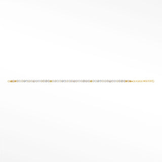 Moonstone gemstone chain with 14K yellow gold findings