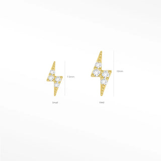 Discover the elegance of our flat back cartilage earring lightning bolt diamond. Made with 14k gold for a perfect touch!