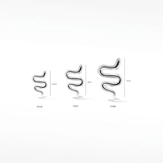 Discover elegant nap earrings in 14k white gold. The wynning studs offer a unique snake design perfect for any occasion.