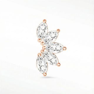 Nap earrings moissanite - 14k rose lotus | the wynning studs - flat back