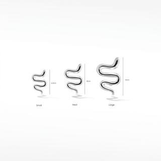 Discover elegant nap earrings in 14k white gold. The wynning studs offer a unique snake design perfect for any occasion.