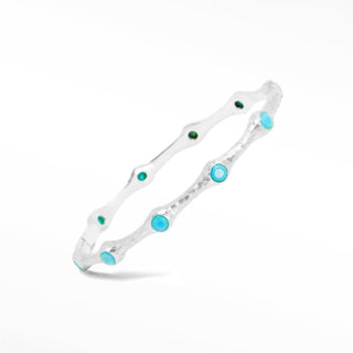 Neptune Arizona Turquoise Silver Bangle