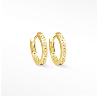 Pagoda Gold Vermeil Hoop Earrings 15mm - Nina Wynn