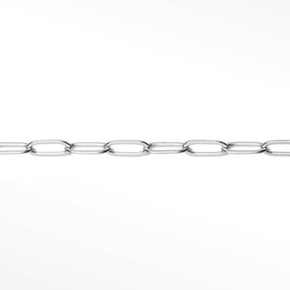 Paperclip 5x2mm Sterling Silver Chain for Permanent Anklet - Nina Wynn