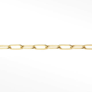 Paperclip 5x2mm Yellow Gold Filled Chain for Permanent Bracelet - Nina Wynn