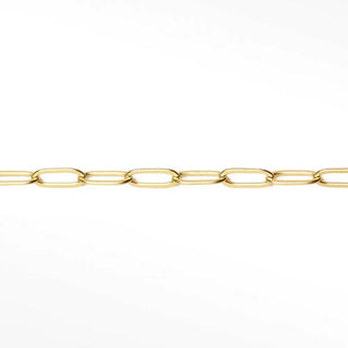 Paperclip 5x2mm yellow gold filled chain link in gold tone for permanent jewelry applications