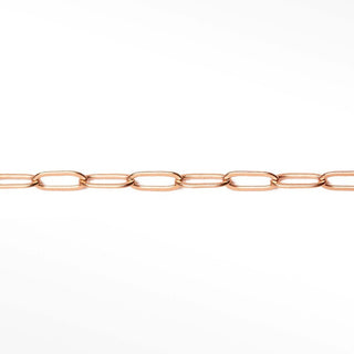 Paperclip 6x2mm Rose Gold Filled Chain for Permanent Bracelet - Nina Wynn