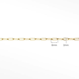 Permanent bracelet paperclip 7x3mm | 14/20 gold filled yellow