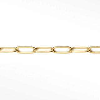 Permanent bracelet paperclip 7x3mm | 14/20 gold filled yellow