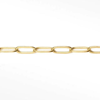 Permanent bracelet paperclip 7x3mm | 14/20 gold filled yellow