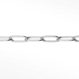 Permanent bracelet paperclip 8.8x4mm | sterling silver
