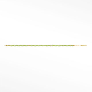 Peridot gemstone chain with 14K yellow gold findings