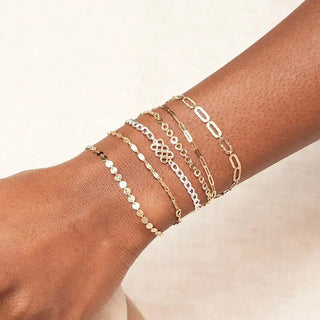 Permanent anklet mirror round 3mm 14k gold - 14k yellow / no clasp